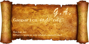 Gasparics Aténé névjegykártya